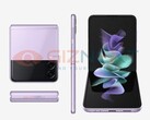 Il Galaxy Z Flip 3 sarà lanciato in diversi colori. (Fonte: Giznext)