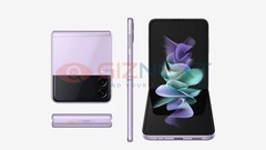 Il Galaxy Z Flip 3 sarà lanciato in diversi colori. (Fonte: Giznext)