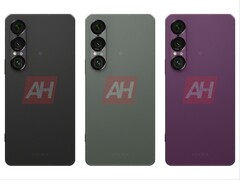 Presunte immagini trapelate del Sony Xperia 1 VII mostrano le opzioni di colore nero, verde e viola. (Fonte immagine: Android Headlines)