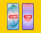 Il Galaxy A27 (a destra) ha ora una fotocamera con foro perforato.