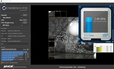 Prestazioni della CPU durante un benchmark Cinebench R15 Multi 64Bit