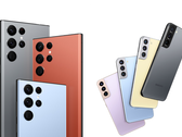 Il Galaxy S22, Galaxy S22+ e Galaxy S22 Ultra nei loro esclusivi colori online. (Fonte immagine: Samsung)