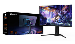 L&#039;AORUS FO32U2P sarà presto affiancato da altri monitor da gioco OLED AORUS. (Fonte: Gigabyte)