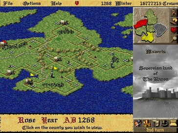 Nella foto: uno screenshot del gameplay di Lords of the Realm II.