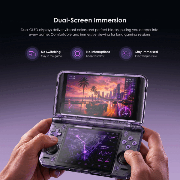 Il Retroid Pocket Duo è dotato di due display OLED.