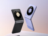 Tecno ha presentato il Phantom V Flip nelle varianti di colore nero e viola. (Fonte: Tecno)