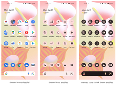 Android 13 ora supporta le icone a tema anche per le app di terze parti. (Fonte immagine: Google)