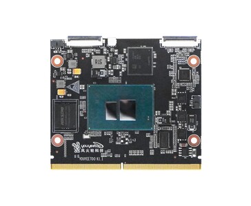 Il modulo di elaborazione autonomo dello Youyeetoo K1 integra il processore Intel N100, la memoria e l'unità di archiviazione eMMC, con un connettore laterale in stile SO-DIMM
