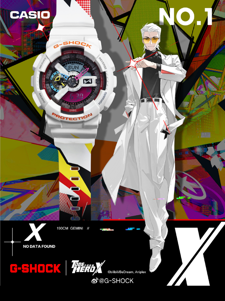 Un poster per il nuovo orologio Casio G-Shock x To Be Hero X GA-110