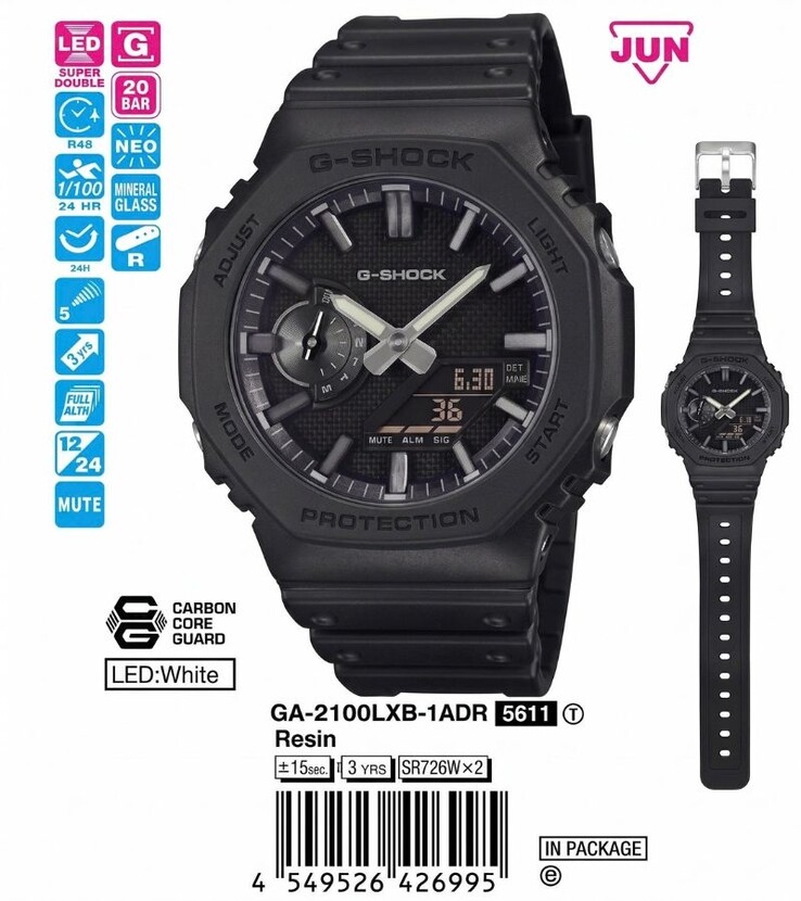 L'orologio Casio G-Shock GA-2100LXB-1A