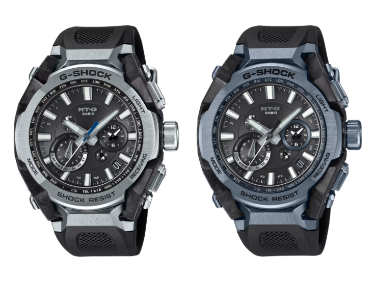 Gli orologi Casio MTG-B4000-1A (a sinistra) e MTG-B4000-1A2 (a destra). (Fonte: Casio)