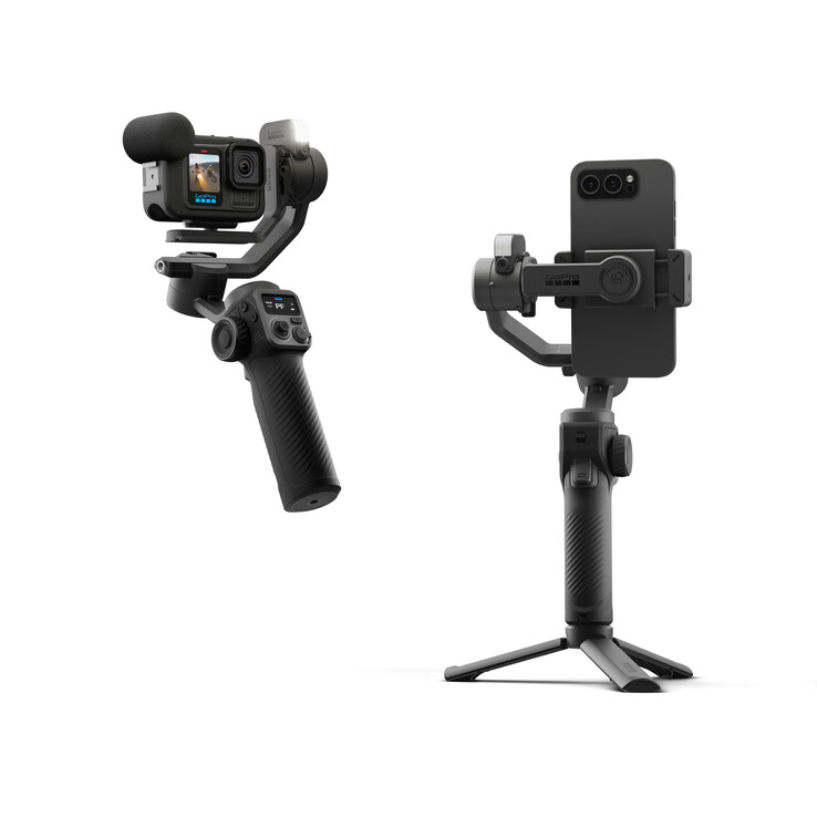 Il gimbal GoPro Fluid Pro AI è compatibile con le action camera e con gli smartphone (Fonte: GoPro)
