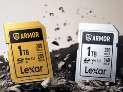 La serie Lexar Armor di schede SDXC è realizzata in acciaio inossidabile per una forte resistenza a cadute, urti, polvere e acqua. (Fonte: Lexar)