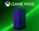 Prossimo mockup della console Xbox con banner Game Pass