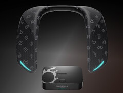 L'altoparlante da collo Panasonic SC-GNW10S-FF SoundSlayer x Final Fantasy XIV offre ai giocatori un suono surround wireless a bassa latenza. (Fonte: Panasonic)