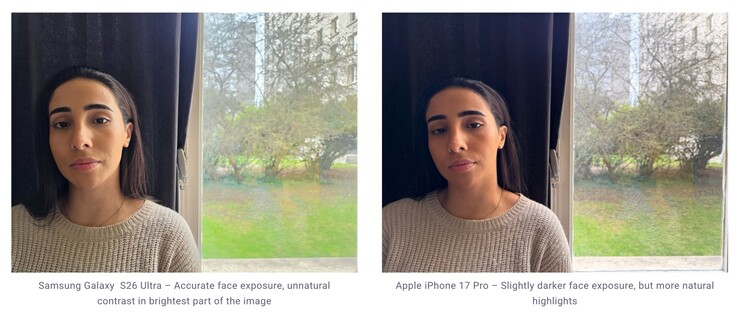 L'elaborazione HDR di Galaxy S26 Ultra a volte porta a un contrasto innaturale.