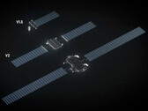Confronto tra le dimensioni dei satelliti SpaceX Gen 3 e Gen 2