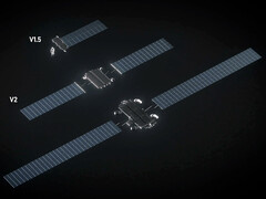 Confronto tra le dimensioni dei satelliti SpaceX Gen 3 e Gen 2
