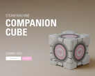 Il teaser della Steam Machine Companion Cube sul sito web di Dbrand, nella foto. (Fonte: Dbrand) 