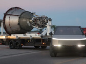 Le capacità di traino del Cybertruck sono state mostrate in anteprima alla base stellare di SpaceX in Texas. (Fonte: Stargazer su YouTube)