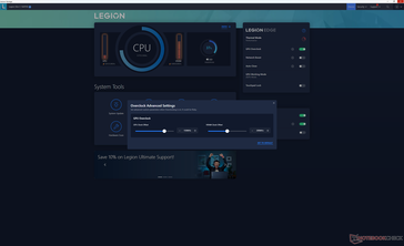 L'overclock della GPU è impostato di default su +150 MHz/+200 MHz per il core/VRAM