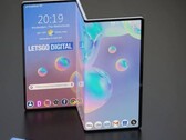 I primi rendering di come potrebbe apparire il Galaxy Z Tab. (Fonte: LetsGoDigital)