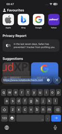 Ritratto della tastiera (Safari Mobile 26)