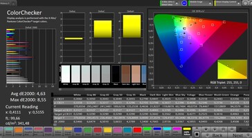 Precisione del colore CalMAN - modalità colore "luminoso