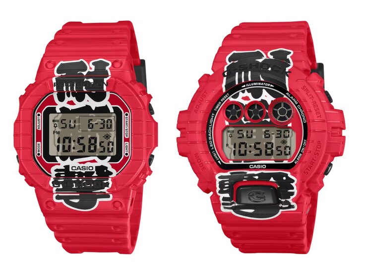 Gli orologi Casio G-Shock DW-5600AKA-4 (a sinistra) e DW-6900AKA-4 (a destra)