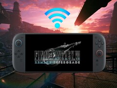 Final Fantasy 7 Remake Intergrade Switch 2 mostrato con il simbolo WiFi (Fonte immagine: Nintendo of America, Square Enix con modifiche)