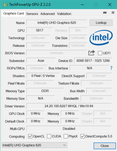 GPU-Z Intel UHD Graphics 620