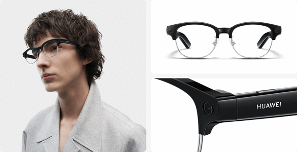 Gli occhiali AI di Huawei hanno una fotocamera grandangolare da 12MP con EIS.