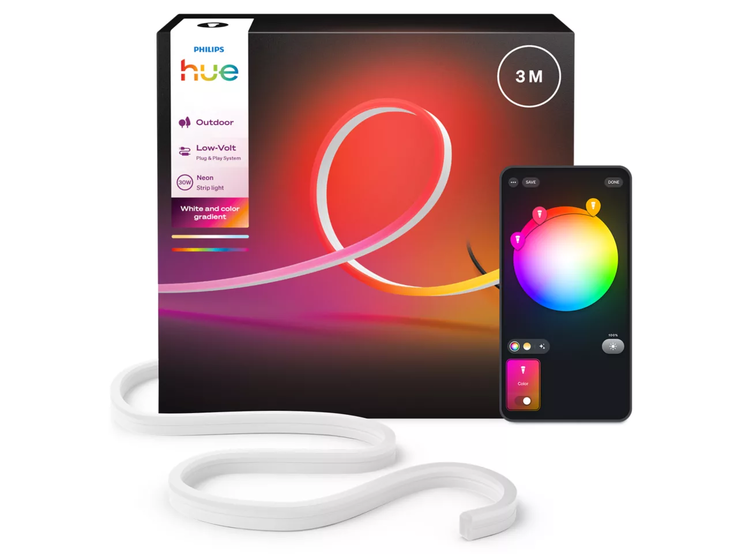 La striscia luminosa per esterni Philips Hue Neon. (Fonte: Philips Hue)