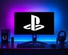 Logo PlayStation visualizzato sul monitor di un PC da gioco