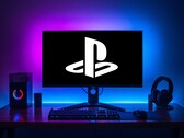 Logo PlayStation visualizzato sul monitor di un PC da gioco