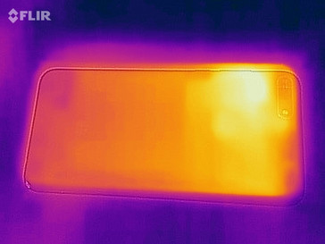 Distribuzione del calore lato posteriore del dispositivo sotto carico