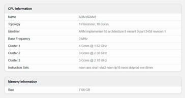 Samsung Galaxy A77 su Geekbench 6