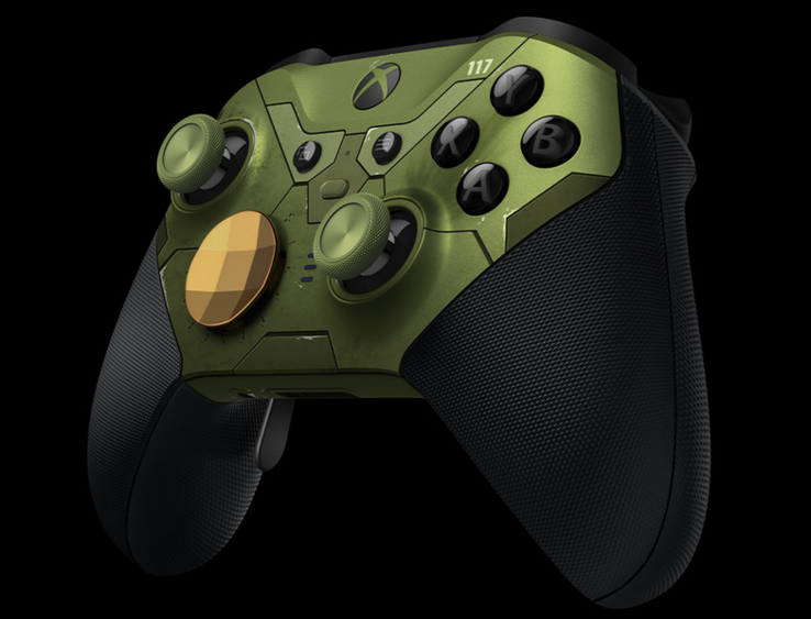 Il nuovo controller in edizione limitata Elite Series 2 a tema Halo Infinite. (Immagine: Microsoft)