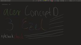 Acer ConceptD 3 Ezel: Test di funzionalità dello stilo del digitalizzatore