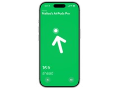 Precision Funzione di ricerca che individua gli AirPods Pro. (Fonte: Apple)