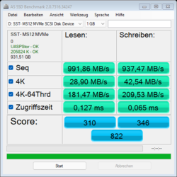 SSD Silverstone MS12 (Samsung Evo 980 Pro) via USB-C 3.2 Gen2