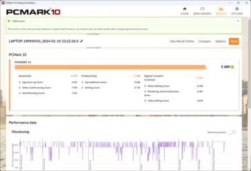 PCMark 10 sulla batteria