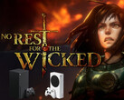 L'artwork di No Rest for the Wicked con le console Xbox in basso (Fonte: Moon Studios, Microsoft Gaming con modifiche)