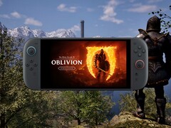 Oblivion Remastered per Switch, schermata della versione a 2 porte visualizzata su console portatile