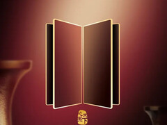 Il nuovo teaser di Samsung sembra un pieghevole convenzionale in stile libro, piuttosto che il suo vociferato smartphone tri-fold. (Fonte: Samsung)