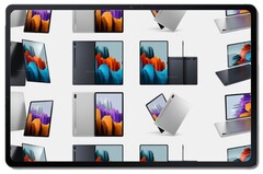 I rendering di Galaxy Tab S8 Plus e Tab S8 Ultra sono già trapelati. (Fonte immagine: Tab S7 FE - Samsung/@OnLeaks - modificato)