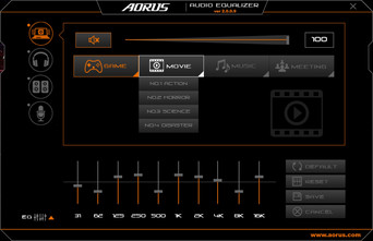 Equalizzatore Aorus Audio