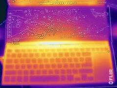 Test di sollecitazione delle temperature superficiali (in alto)