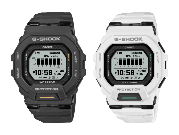 Gli orologi Casio G-Shock GBD-200-1A1 (a sinistra) e GBD-200-7 (a destra). (Fonte: Casio)