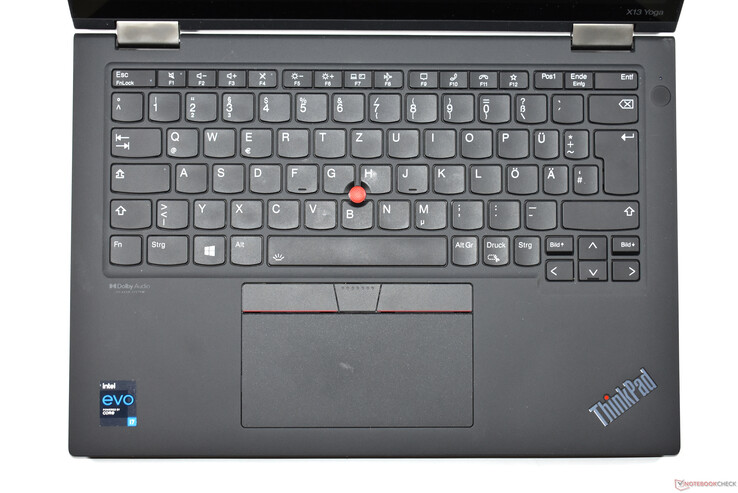 Lenovo ThinkPad X13 Yoga Gen 2: area della tastiera
